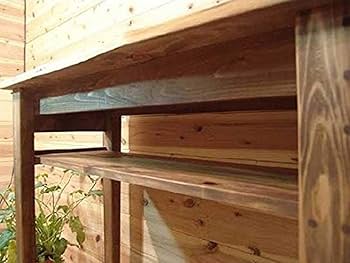 カウンターテーブル 木製天板 ブラウン Amazon｜カウンターテーブル 棚板高め w102d40h90cm